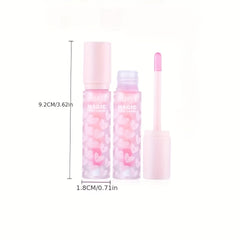 24K Golden Lip Glaze Moisturizing Lip Gloss Dry Flower Jelly Lip Glaze