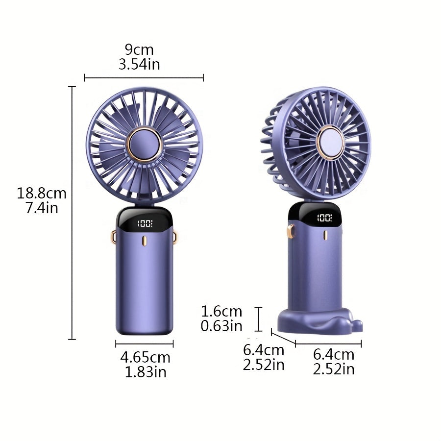 Portable Folding Fan Pocket Fan Hanging Neck Fan Desktop Fan