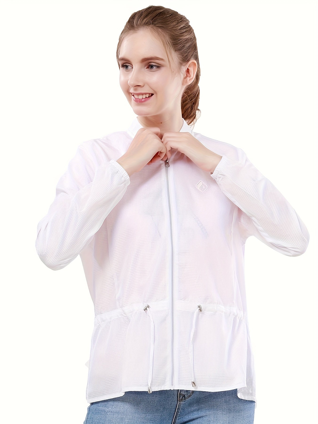 Women's Sun Protection Hoodie with Elastic Cuffs