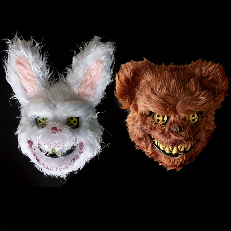 Scary Plush Brown Bear Mask