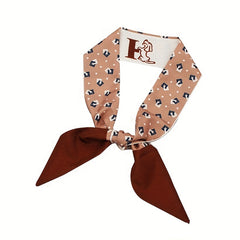2pcs Red Skinny Scarf Long Ribbon Neckerchief Twilly Scarf For Women