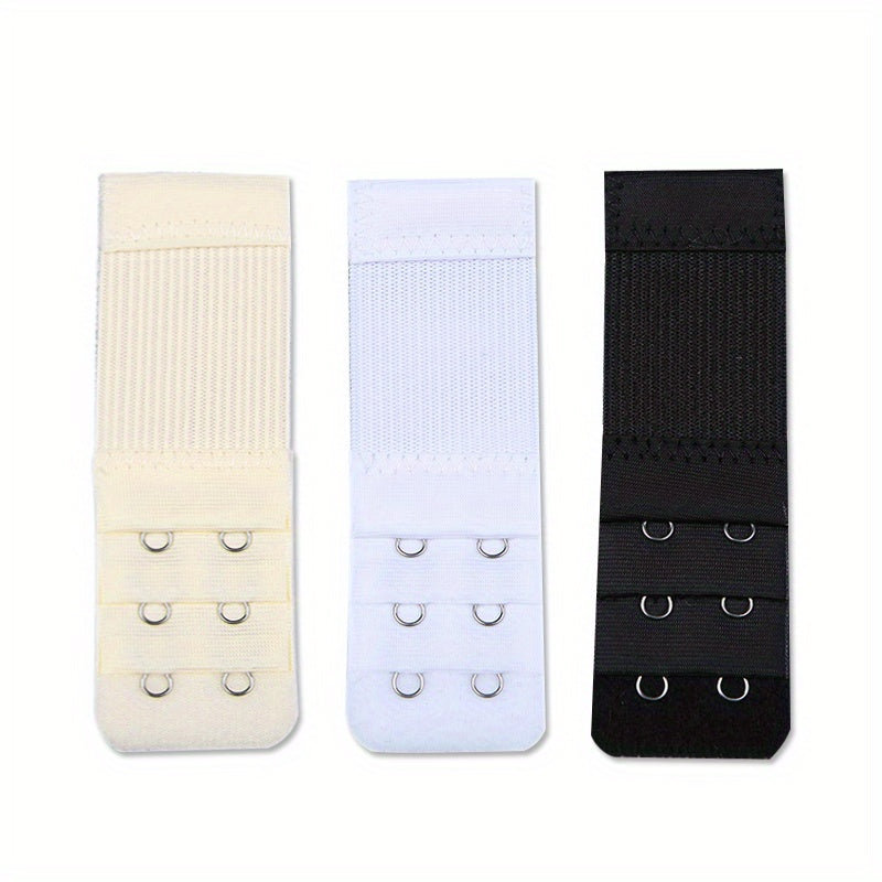 3pcs Bra Extension Buckle Set 3 Rows 2 Hook Bra Strap Expanders