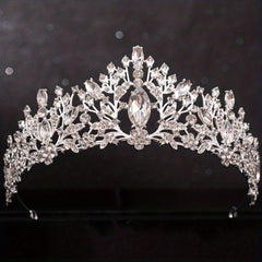 Vintage Rhinestone Crown Tiara Wedding Hair Accessories
