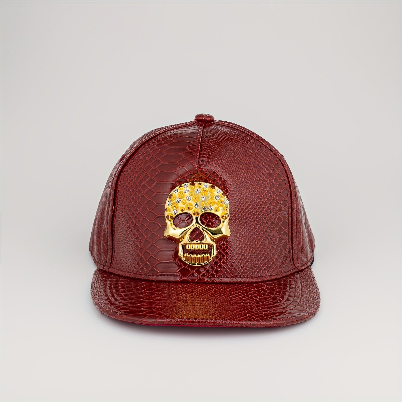 Crocodile Pattern PU Baseball Cap Hip hop Skull Hat