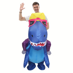 Halloween Christmas Costume Adult Riding Dragon Sunglasses Funny Doll Clothes