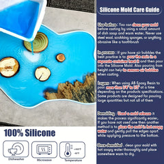 Resin Table Mold Set 96 Cm Silicone Tray Molds With Legs