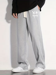 Men's Grimace Pattern Joggers Casual Loose Fit Stretch Waist Pants