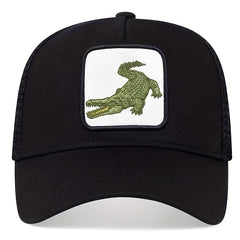 Men's Crocodile Pattern Baseball Cap Breathable Adjustable Hat