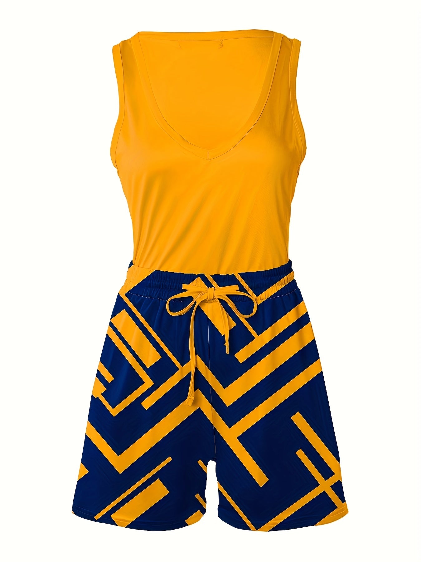 Casual Tank Top & Shorts Set Women's Outfit