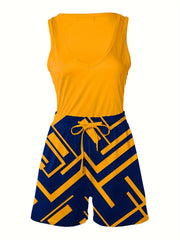Casual Tank Top & Shorts Set Women's Outfit