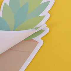 3pcs Cactus Sticky Notes, Cartoon Creative Office Novelty Sticky Notes