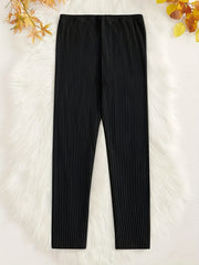 Women's Plus Ribbed Knit Waist Sleep Leggings