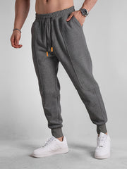Men's Drawstring Solid Sweatpants Warm Casual Jogger Pants