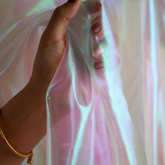 1pc Iridescent Shimmer Organza Fabric Voile Fabric