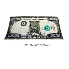 1pc One Million Of Dollars Pattern Plush Blanket