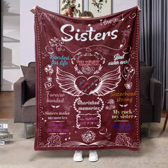 Soft Purple Linen Blanket Gift for Sister Women Birthday Year