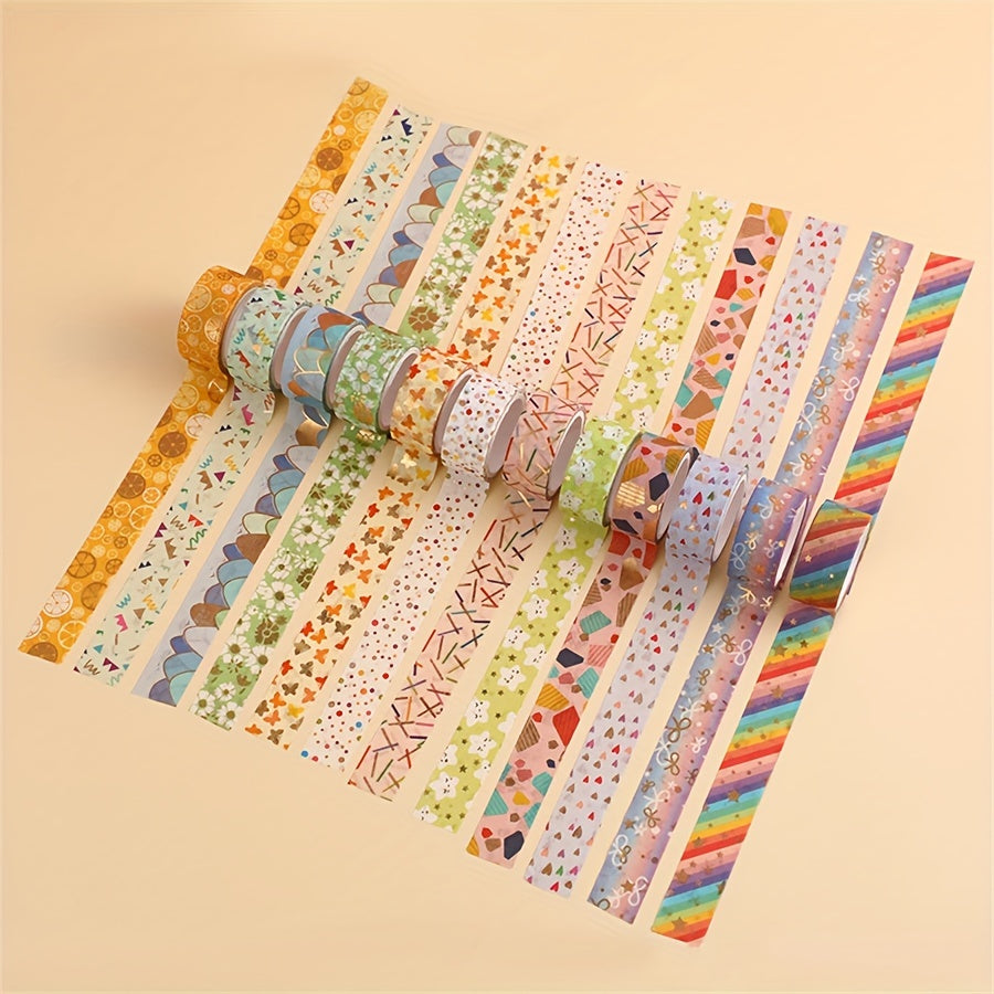 12 Rolls Colorful Washi Tape Set DIY Crafts Scrapbook Gift Wrapping