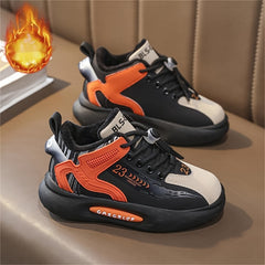 Boys Chunky Shoes Warm Lining Comfy Non Slip Casual Sneakers