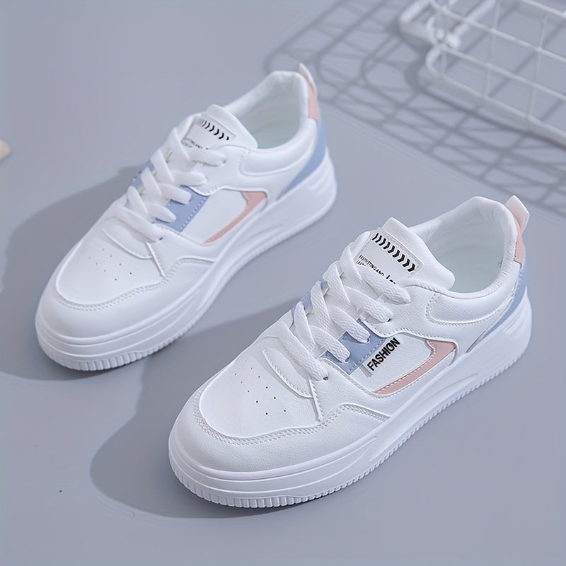 Thick Sole Heighten Flat Chunky Sneakers Faux Leather