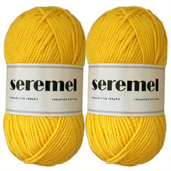 2pcs 100g 280 Yards Soft 4 ply Acrylic Yarn Skeins for Crocheting & Knitting