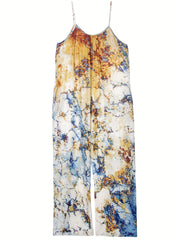 Boho Tie Dye Wide Leg Jumpsuit