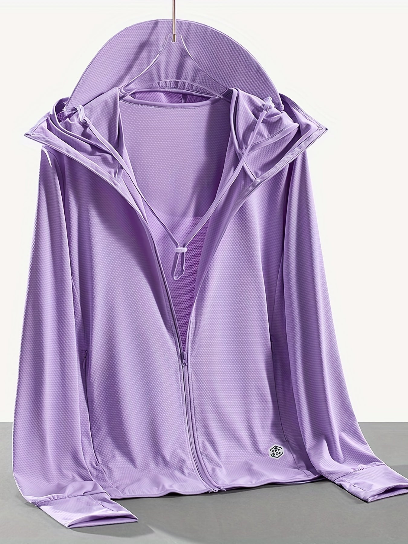 Women's Sunshade Hooded Shirts Drawstring Long Sleeve Cover Up