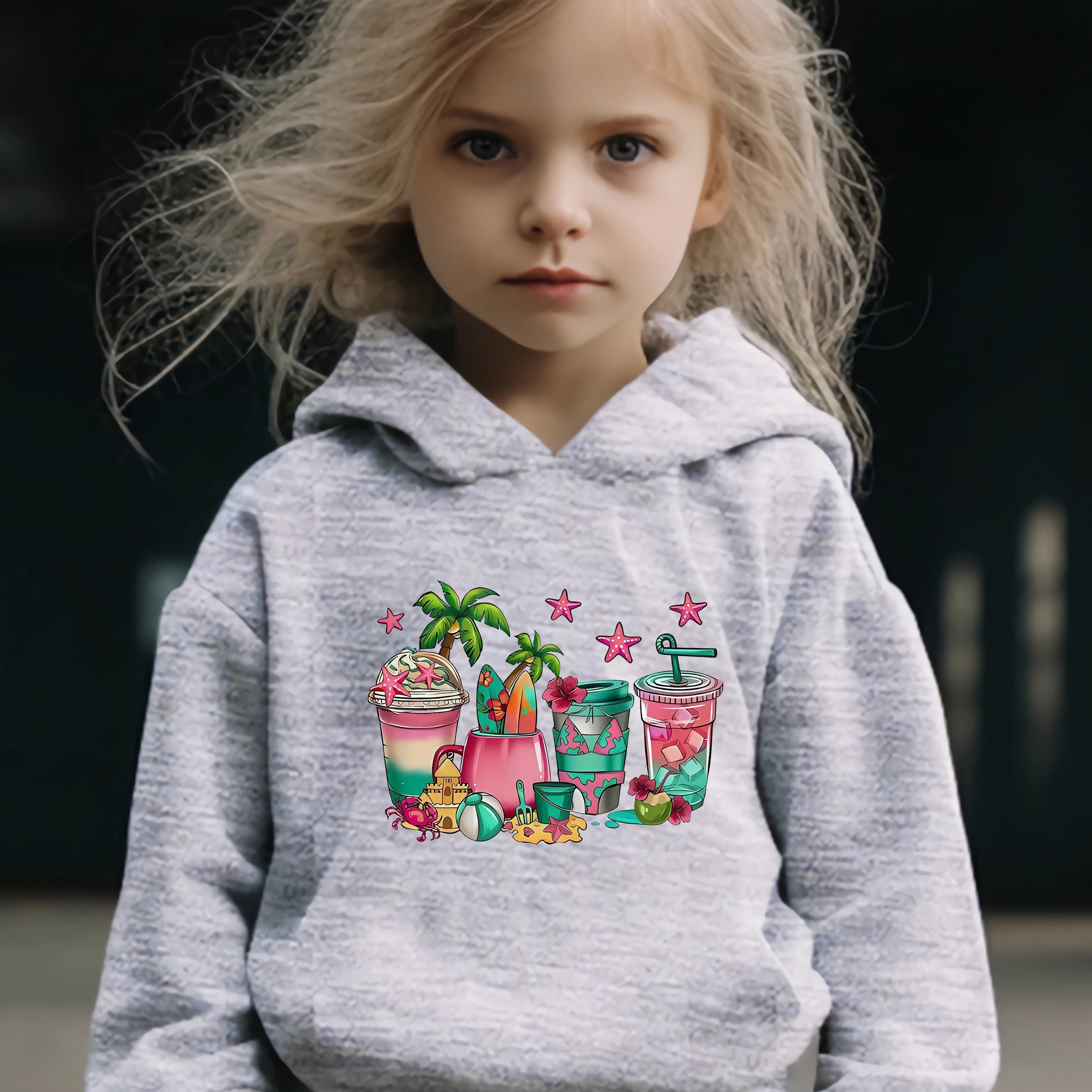 Summer Beach Drinks 2pcs Girls Outfits for Sports Spring Fall Outdoor