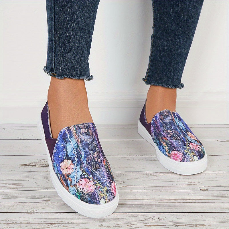 Women's Colorful Sequin Flat Shoes Lightweight Comfortable Skate Shoes