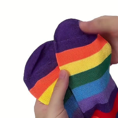 3 Pairs Rainbow Thigh High Socks & Over The Knee Stockings
