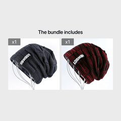 Men's Warm Knit Beanie Hat Thick Winter Cap