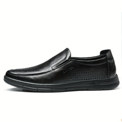 Men's Leather Dress Loafer Shoes Comfy Slip-On Shoes
