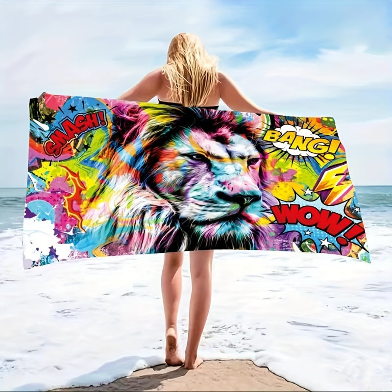 Colorful Double-Sided Beach Towel 150x59.5in