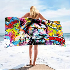 Colorful Double-Sided Beach Towel 150x59.5in