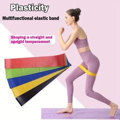 5pc Elastic Resistance Loop Bands for Yoga Workout