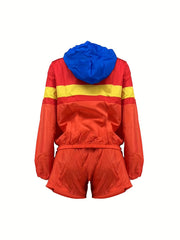 Sun Protection Hooded 2 Piece Athletic Suit for Women