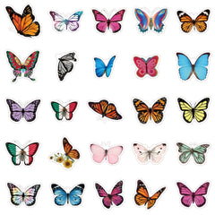 100pcs Butterfly Doodle Waterproof Stickers for Laptop Luggage