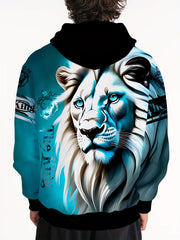 Men's Lion Graphic Hoodie 3D Print Loose Pullover