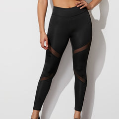 Women's Butt Lifting Yoga Pants with Mesh Stitching