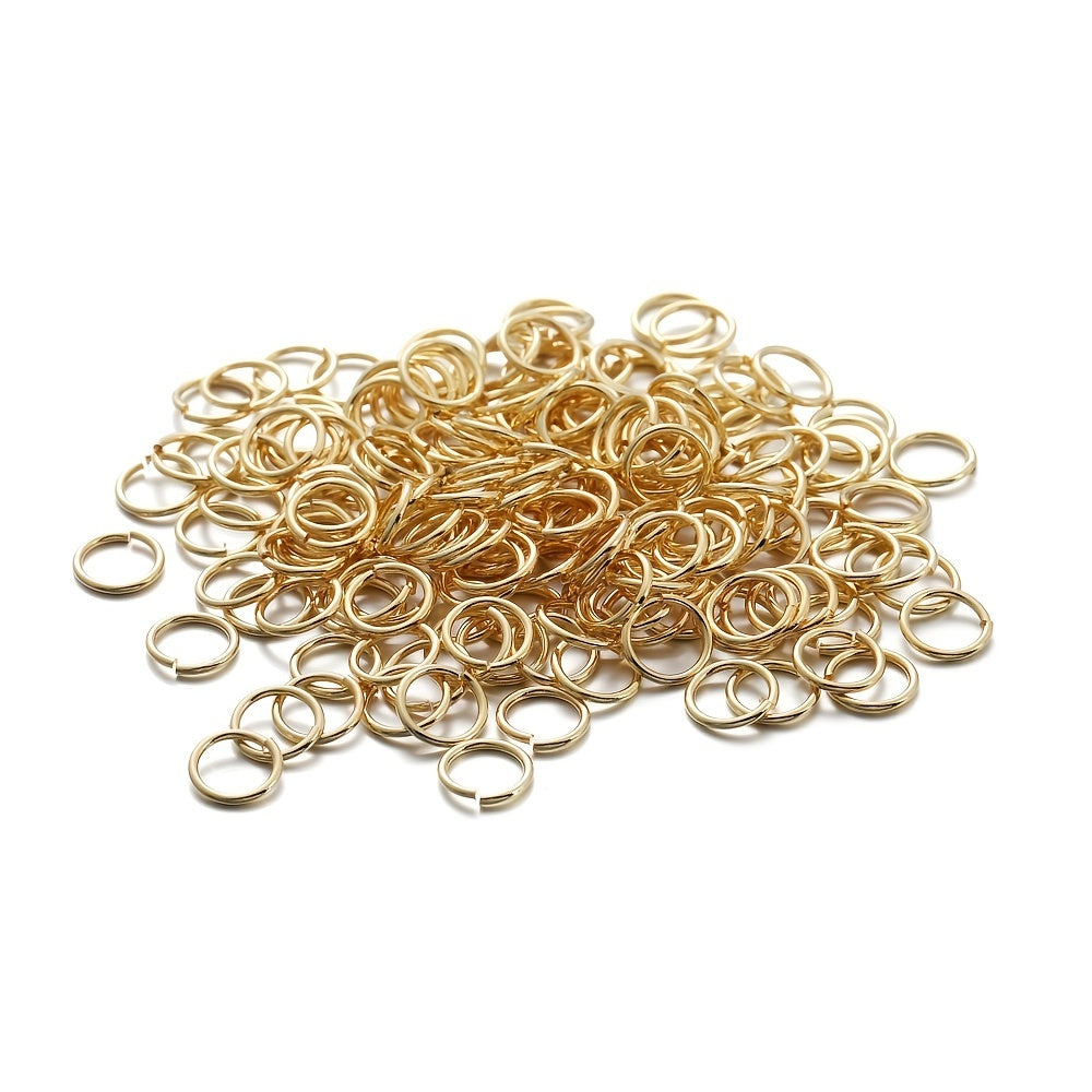 3-10mm 18K Golden Copper Jump Rings Split Rings 50-200pcs for DIY Jewelry Making