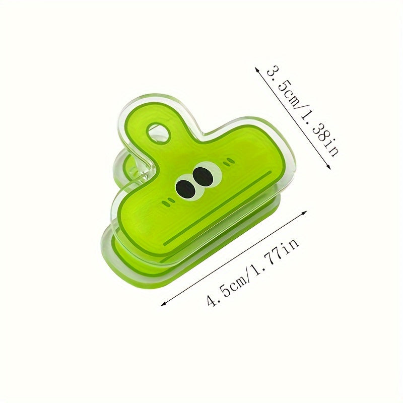 3pcs Cartoon Acrylic Memo Clip Girllish Tail Clip Snack Seal PP Clip