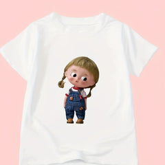 Girl's Cartoon Graphic T-shirt Casual Tee Top