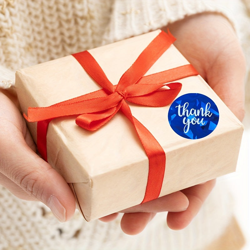 500 Laser Thank You Sticker Gift Wedding Baking Packaging Decorative