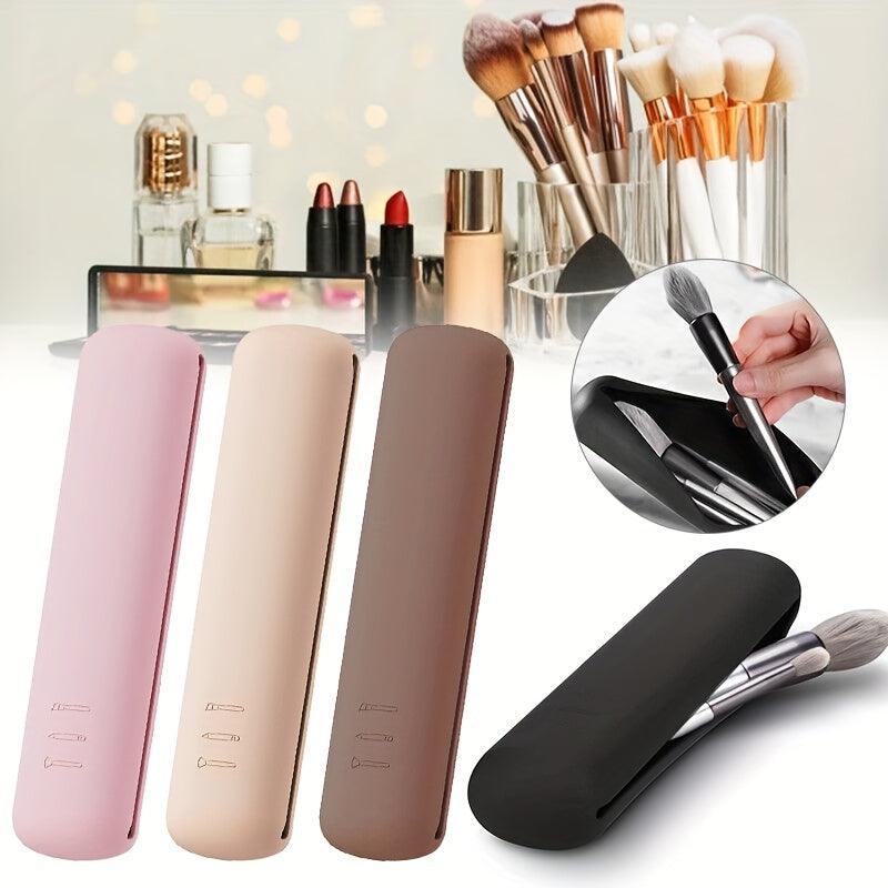 Silicone Makeup Brush Travel Case Portable Cosmetic Bag