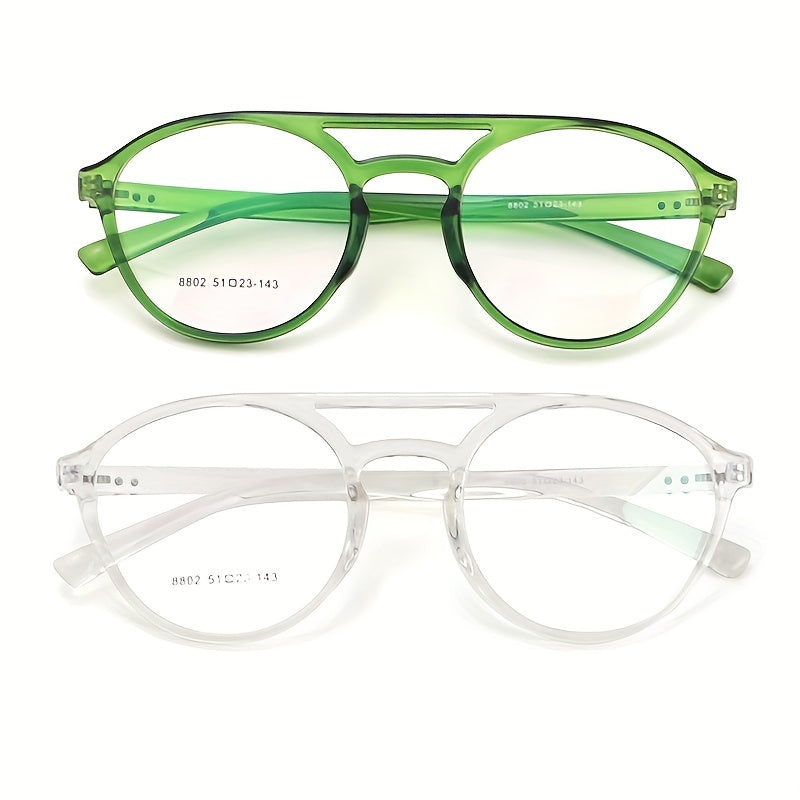 Unisex Round Anti Blue Light Computer Glasses + Case
