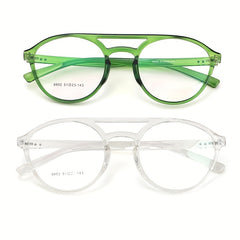 Unisex Round Anti Blue Light Computer Glasses + Case