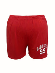 Sporty Lounge Set Women's Tee & Shorts Pajama Set