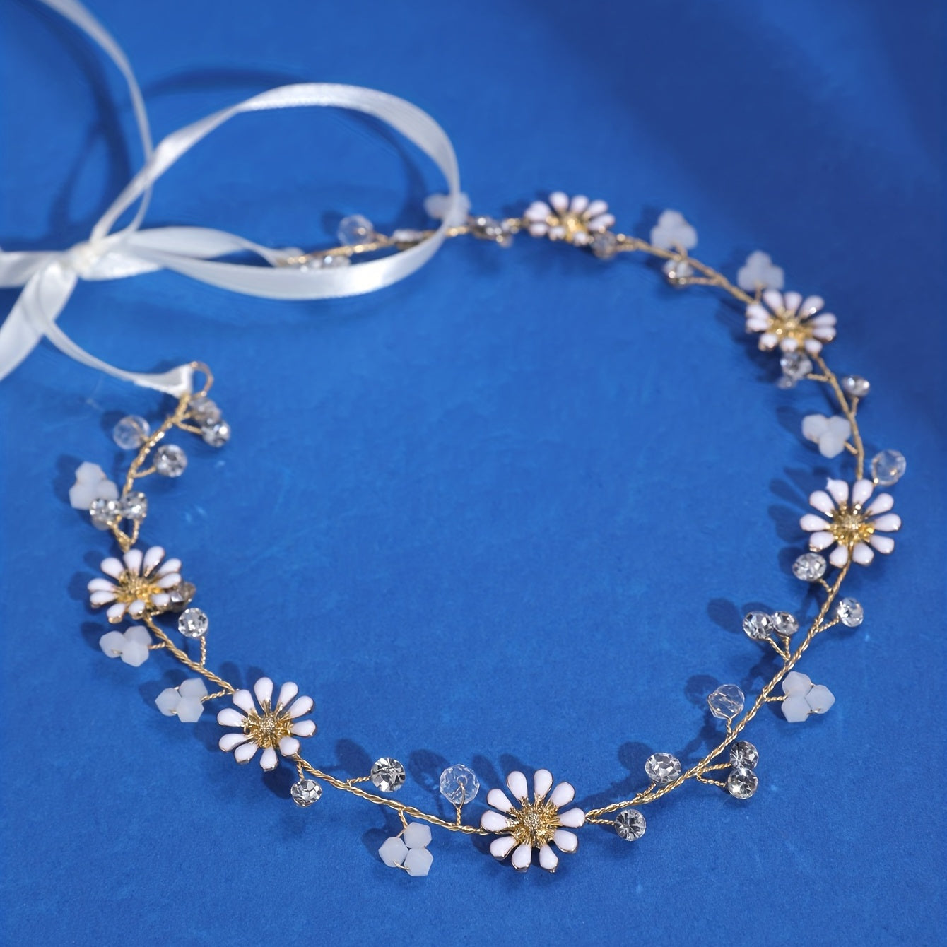 Flower Crystal Head Piece Hair Band Bridal Wedding Hair Accessories