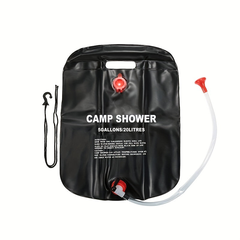 5 Gallon Solar Shower Bag - Heats Up To 45 C - Camping Hiking