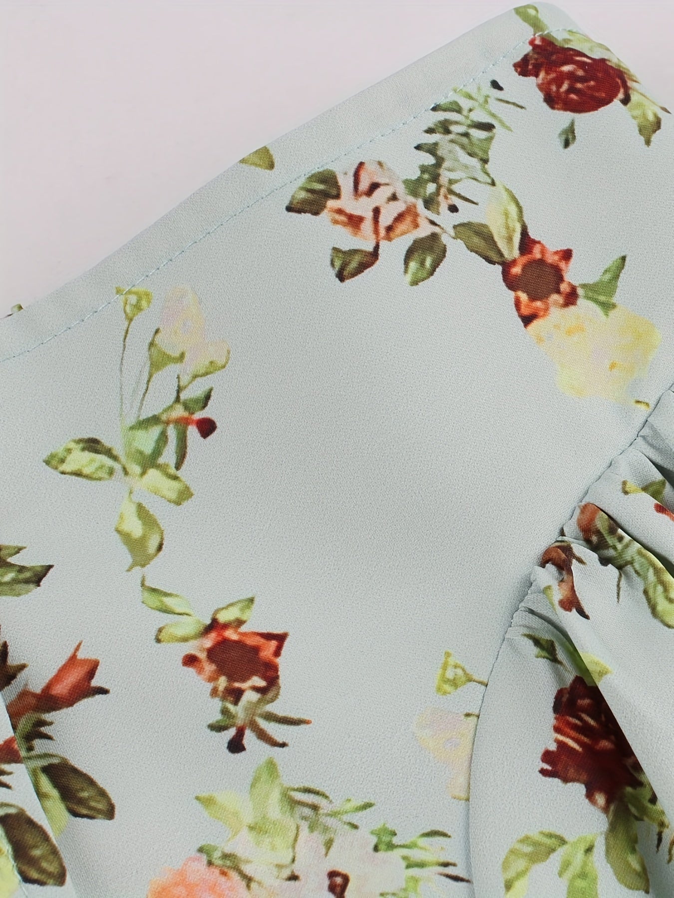 Floral Print Button Front Swing Skirt