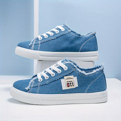 Women's Canvas Sports Shoes Lace-up Casual Walking Sneakers
